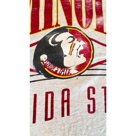 Florida State University FSU Seminoles single stitch T-shirt made in USA size L - Picture 3 of 8